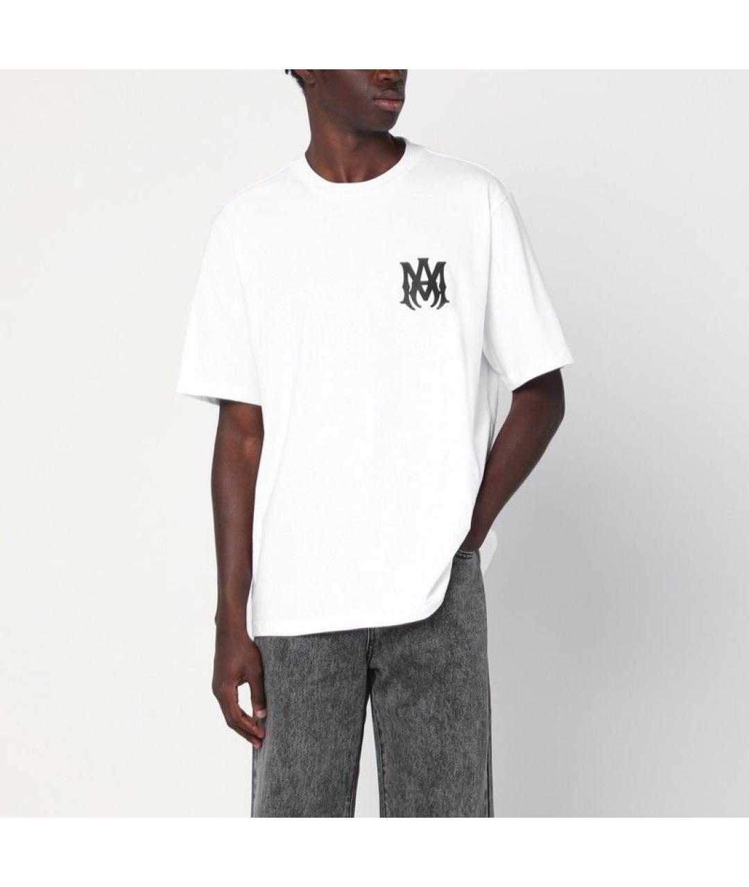 AMIRI Белая хлопковая футболка, фото 2