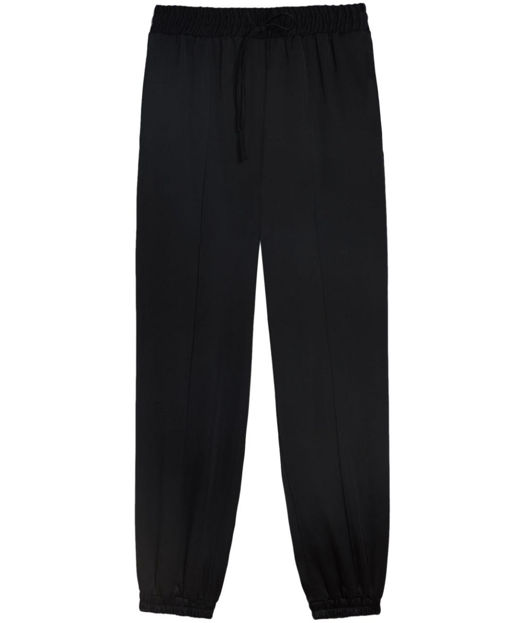 JIL SANDER Черные вискозные прямые брюки, фото 1