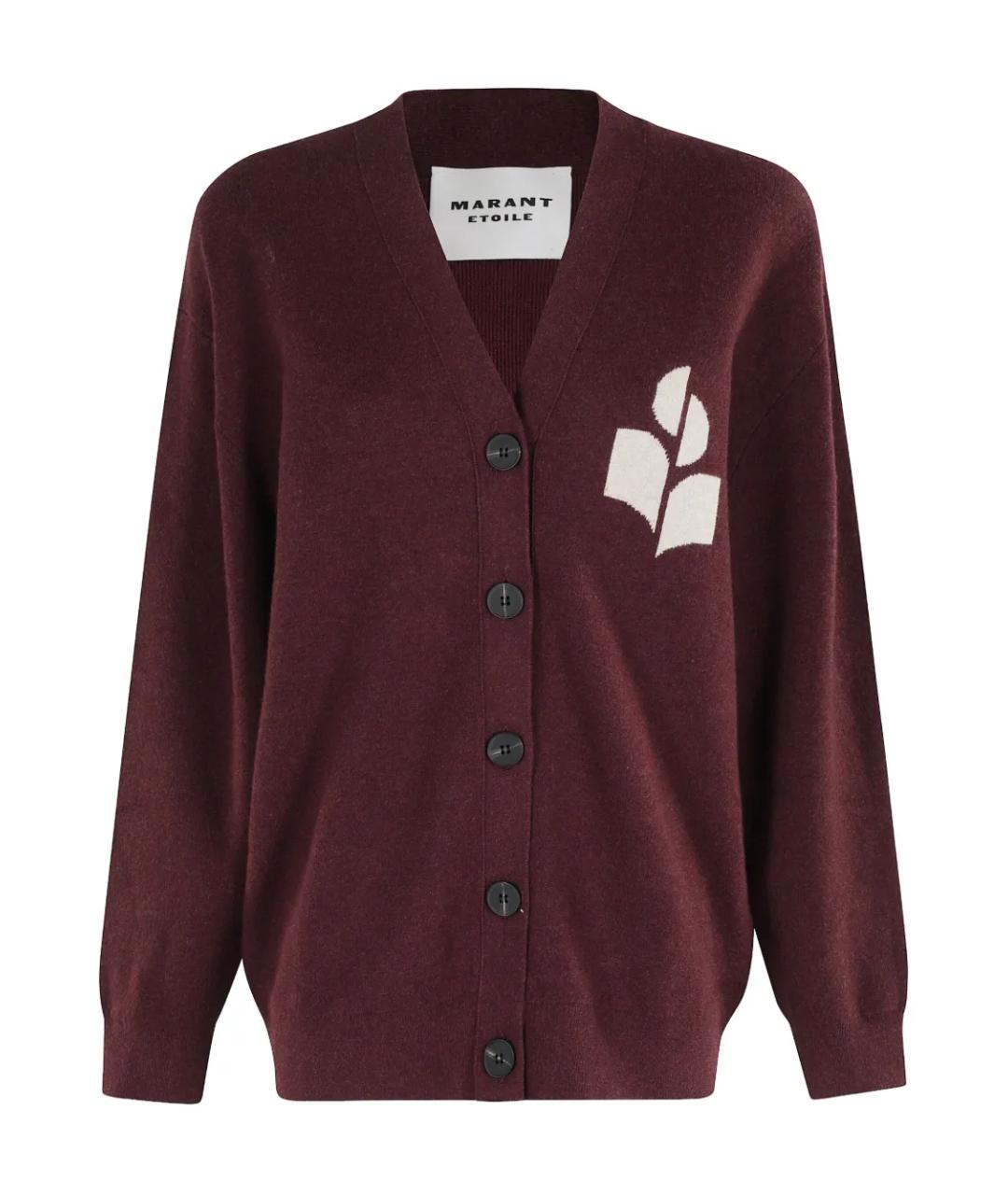 ISABEL MARANT Бордовый хлопковый кардиган, фото 1