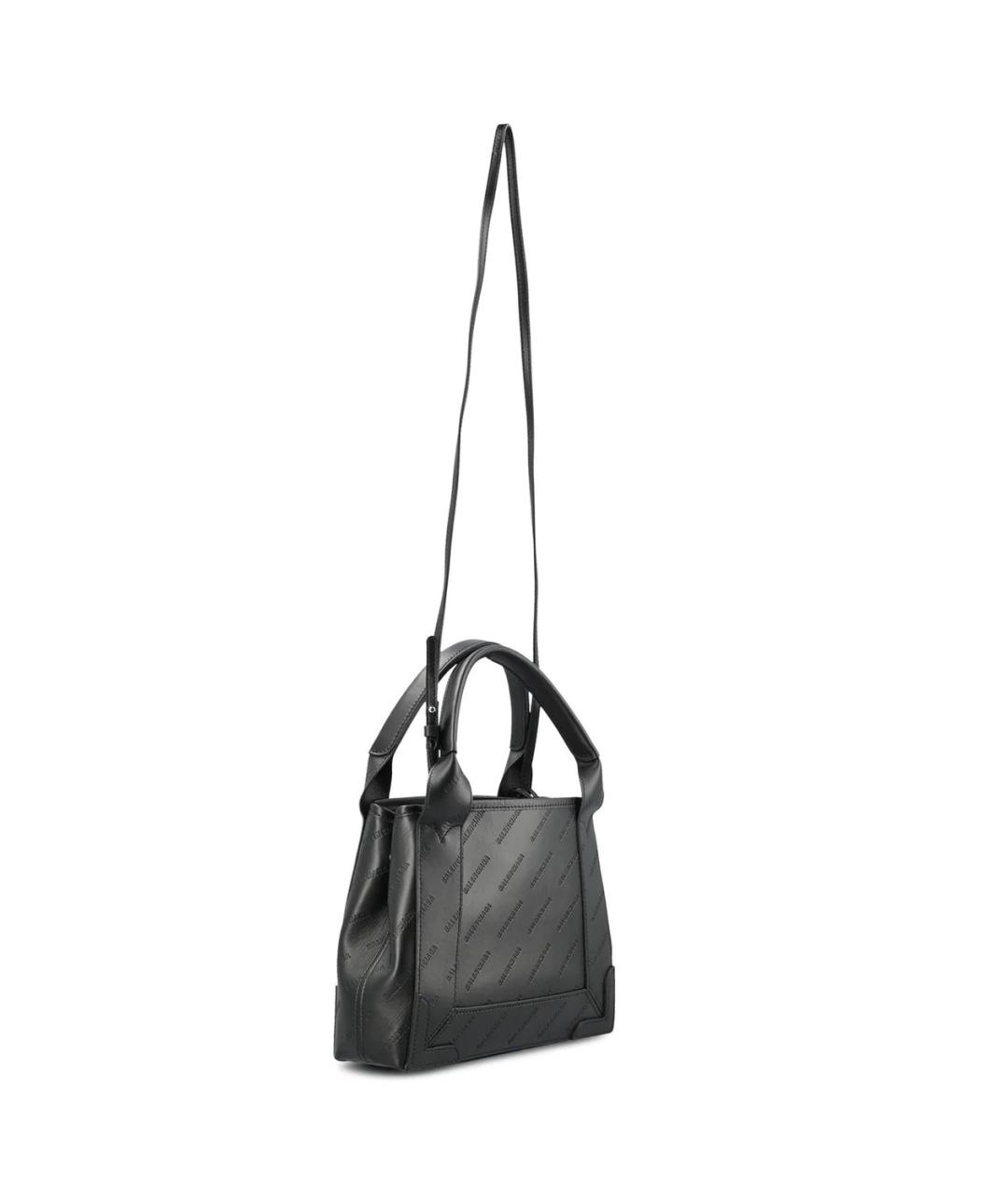 BALENCIAGA Черная кожаная сумка тоут, фото 3