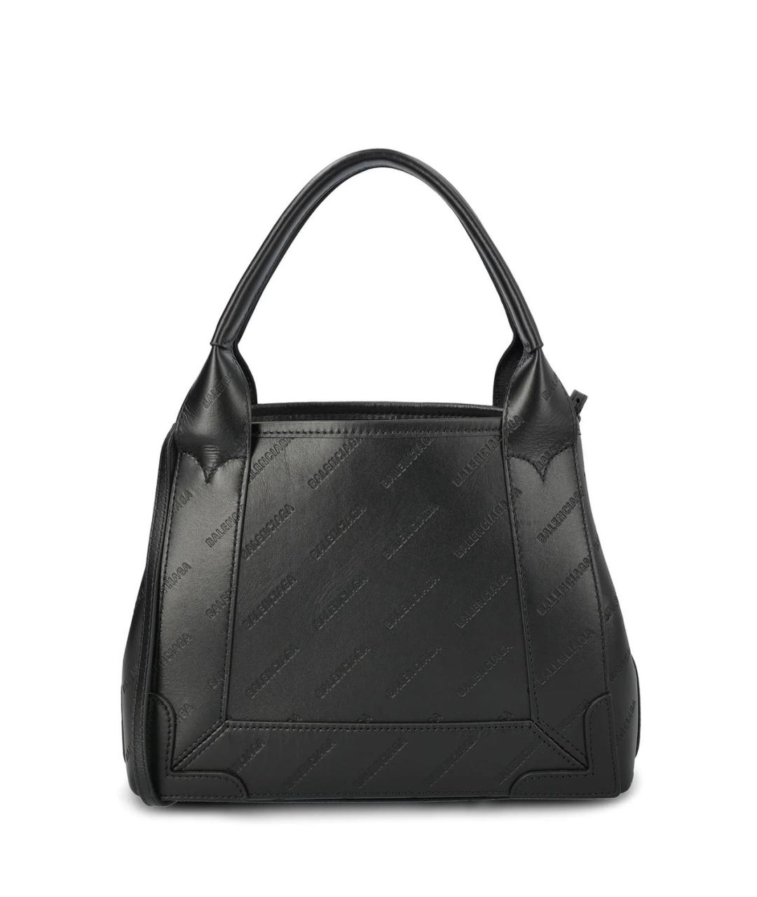 BALENCIAGA Черная кожаная сумка тоут, фото 2