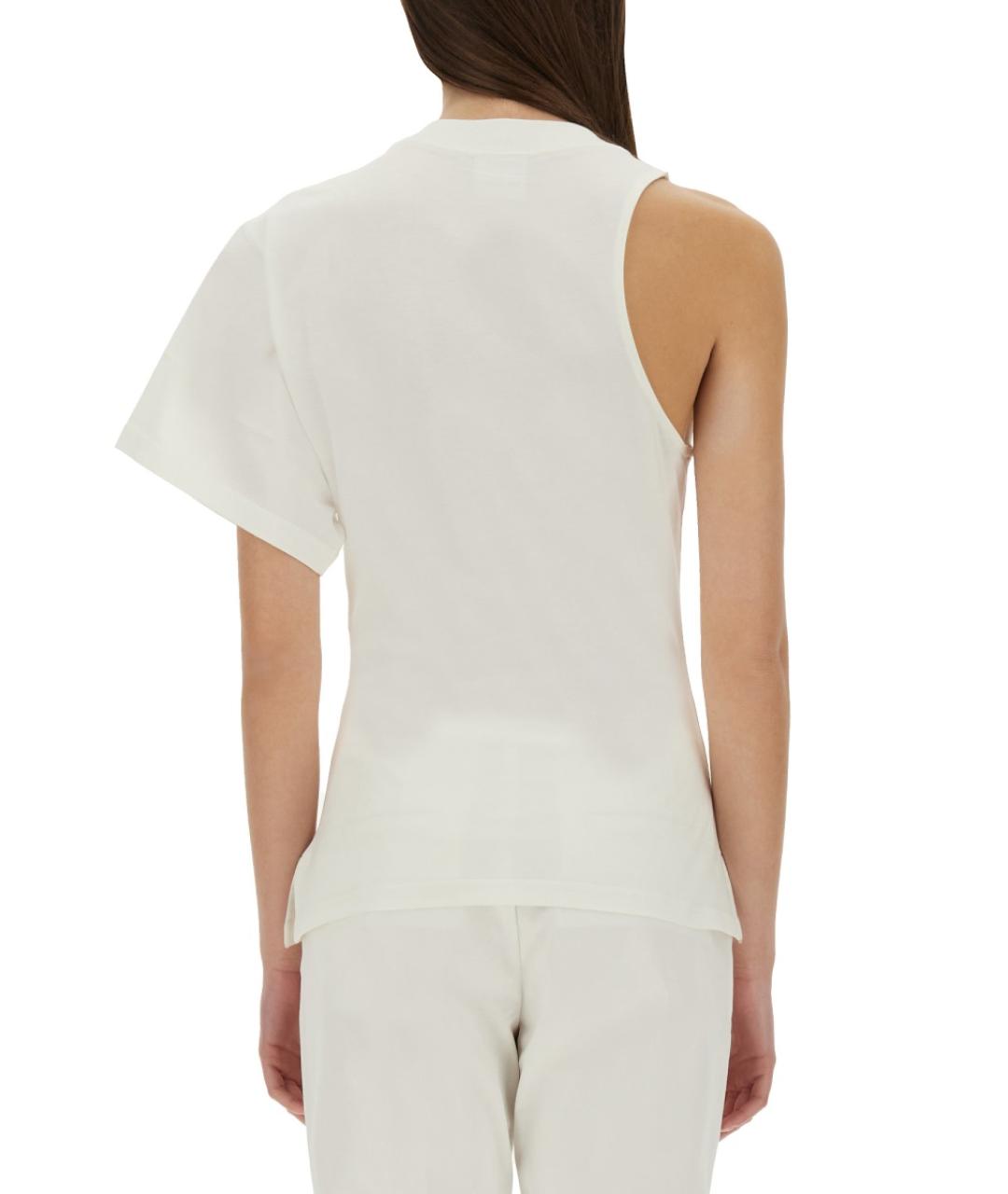 COURREGES Белая хлопковая футболка, фото 4