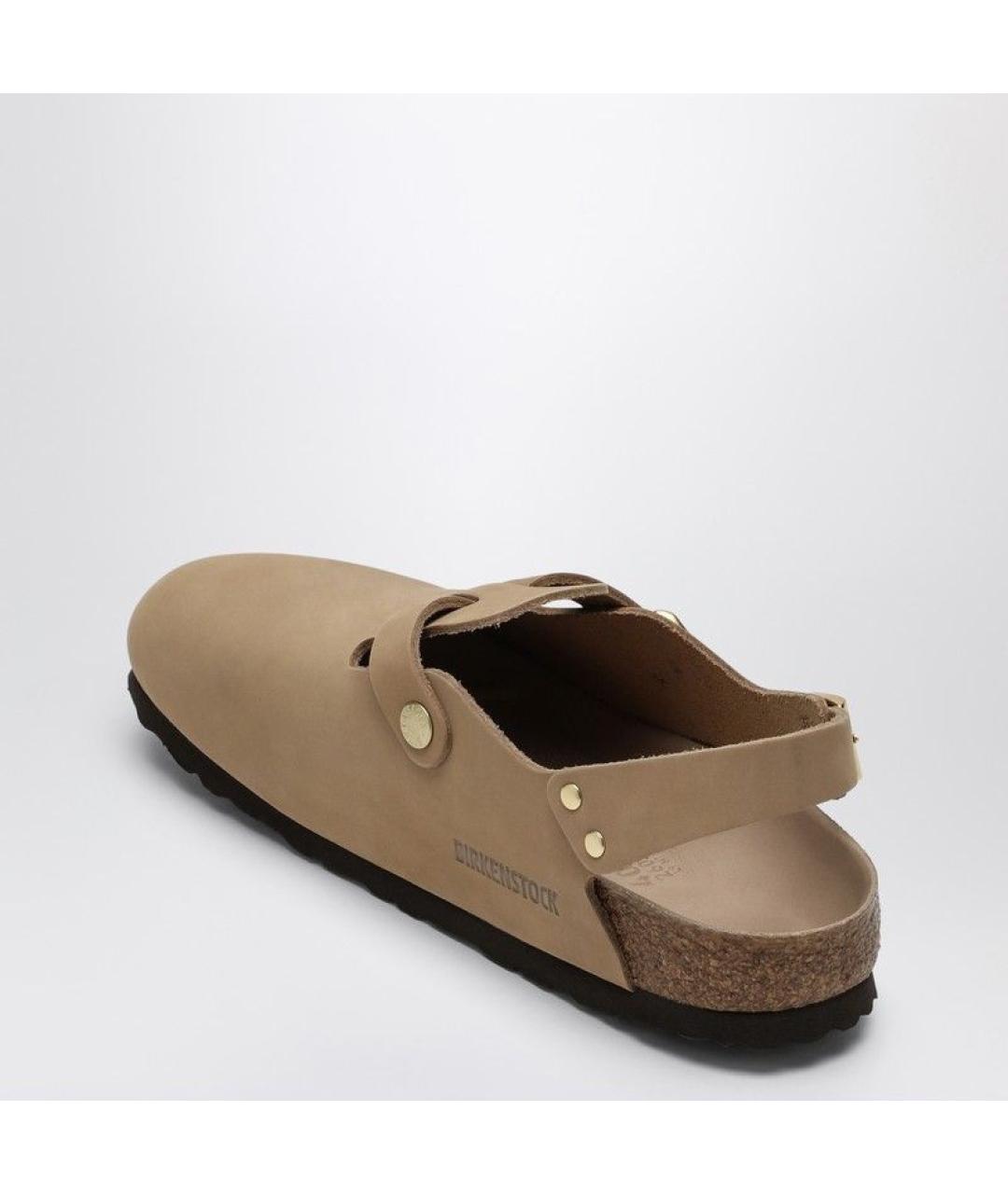 BIRKENSTOCK Бежевые замшевые мюли, фото 3