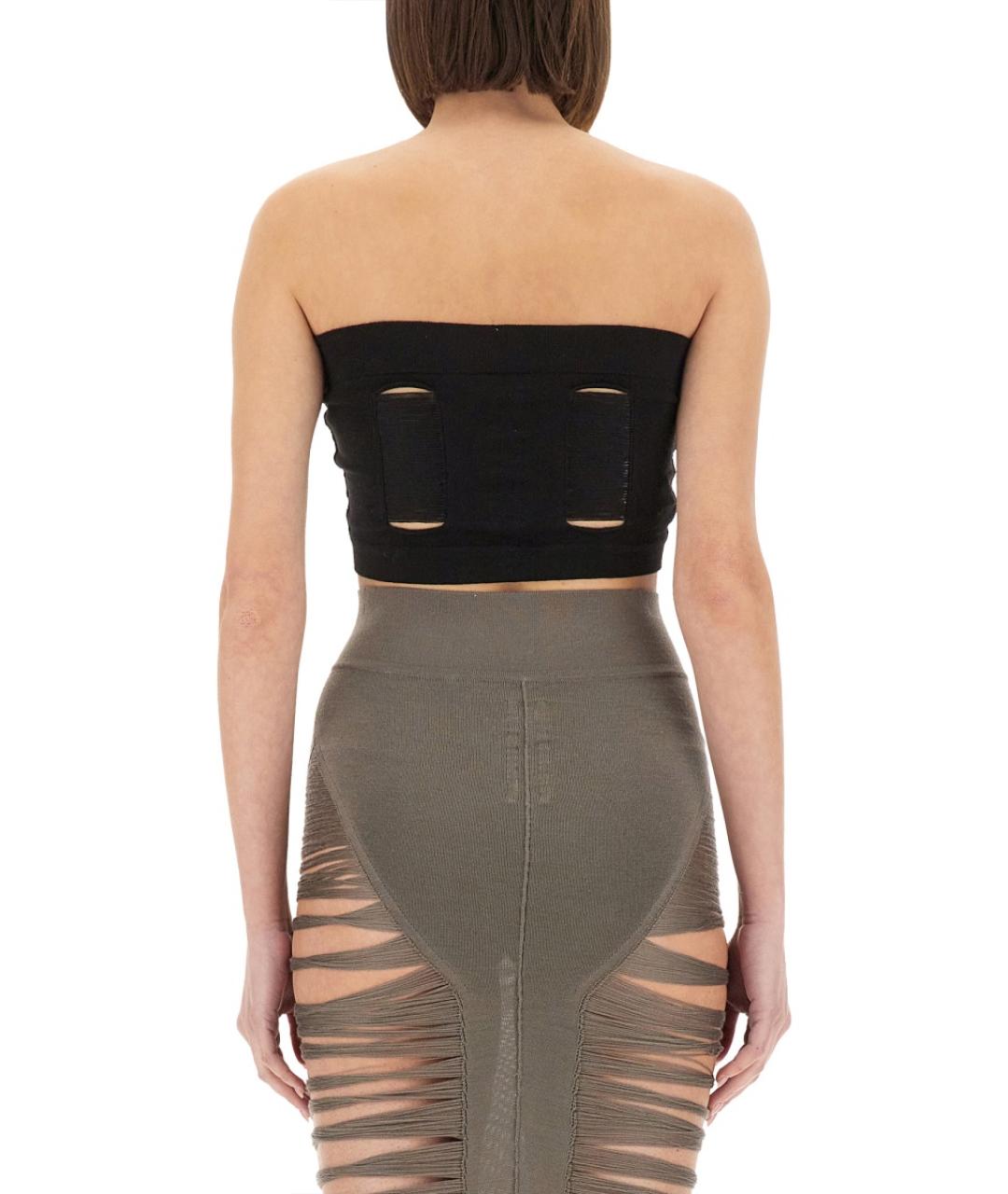 RICK OWENS Черная шерстяная майка, фото 4