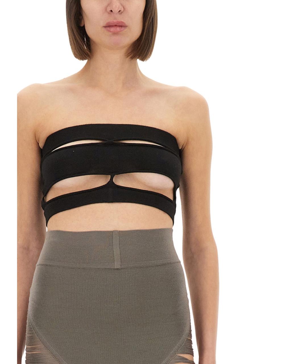 RICK OWENS Черная шерстяная майка, фото 5