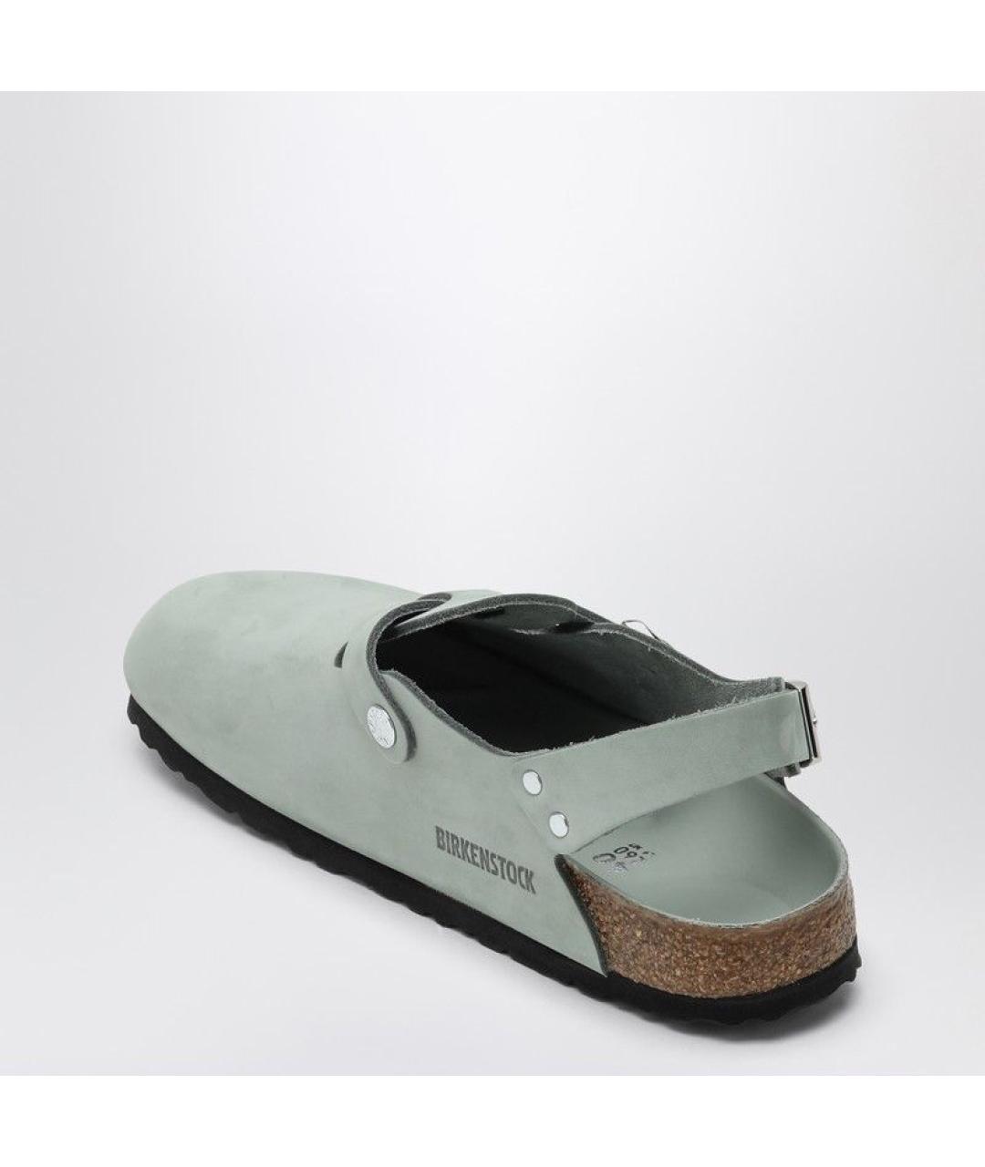 BIRKENSTOCK Зеленые замшевые мюли, фото 3