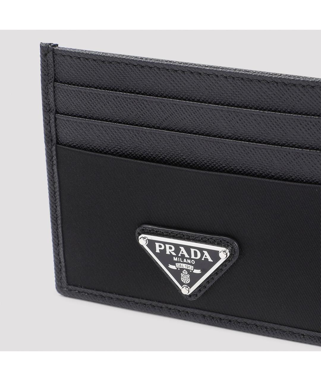 PRADA Черный кожаный кардхолдер, фото 4