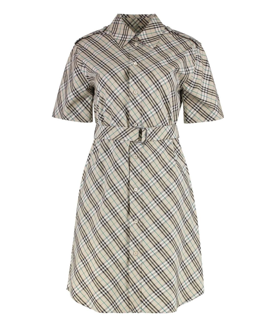 BURBERRY Мульти хлопковое повседневное платье, фото 1