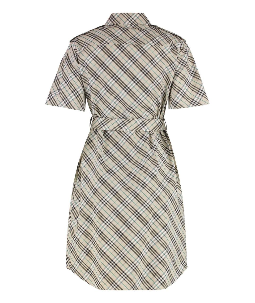 BURBERRY Мульти хлопковое повседневное платье, фото 2