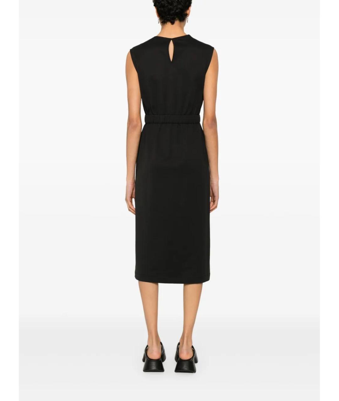 MONCLER Черное хлопковое повседневное платье, фото 4