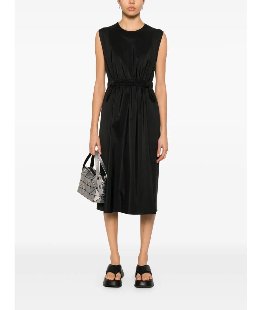 MONCLER Черное хлопковое повседневное платье, фото 2