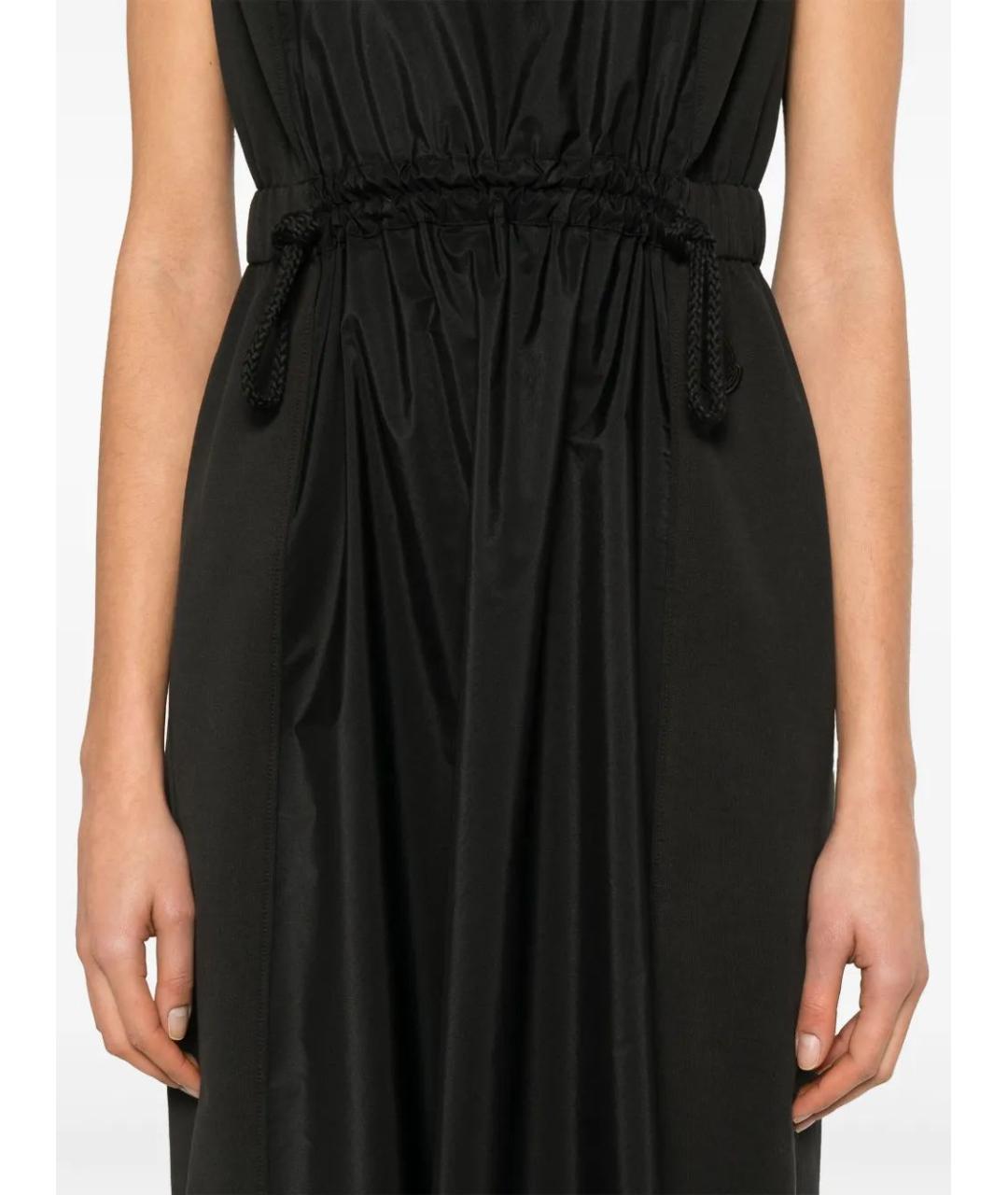 MONCLER Черное хлопковое повседневное платье, фото 5