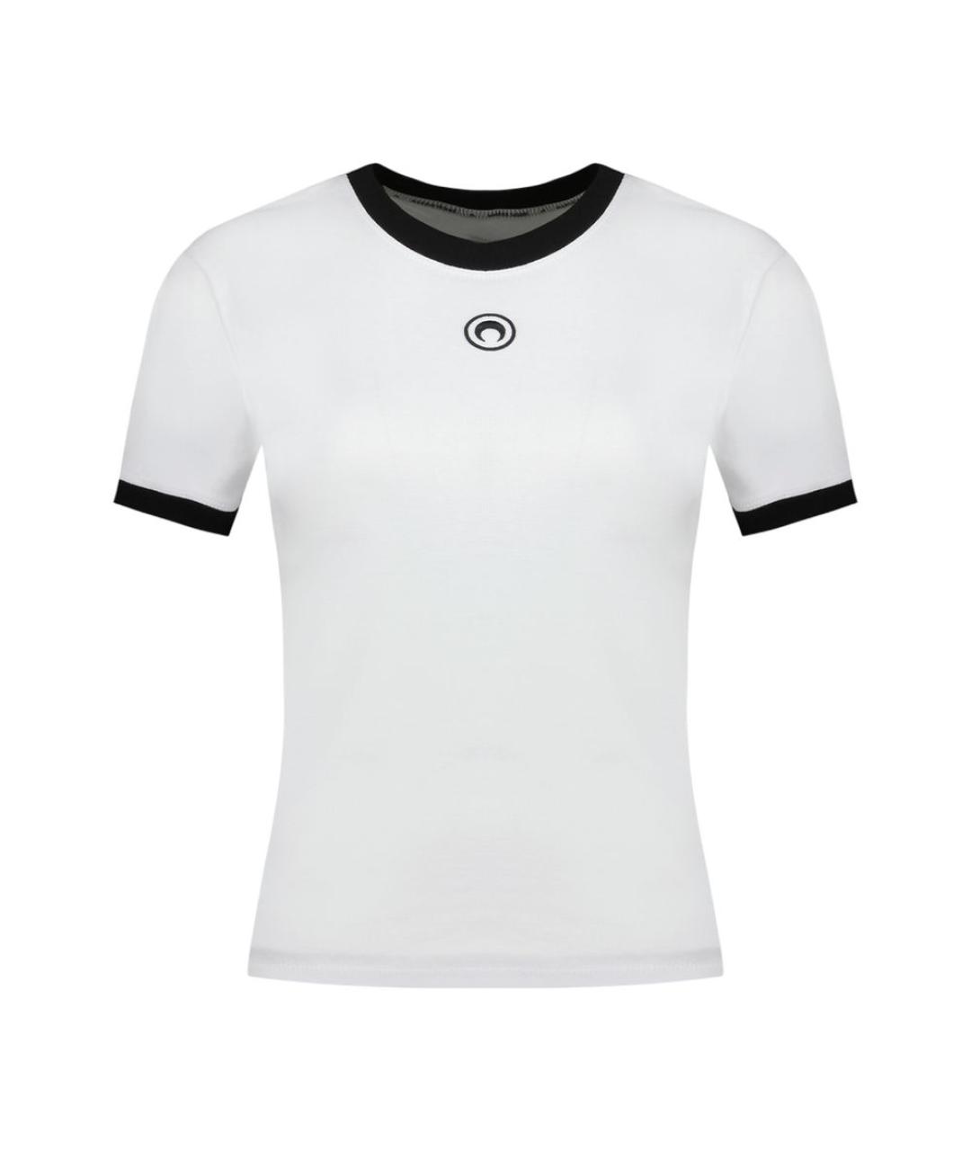 MARINE SERRE Белая хлопковая футболка, фото 1