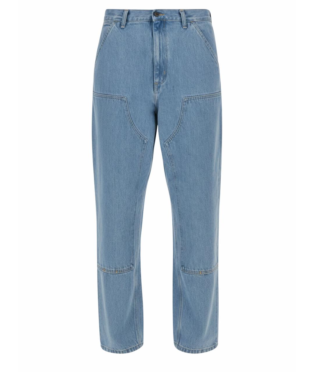 CARHARTT WIP Синие хлопковые прямые джинсы, фото 1