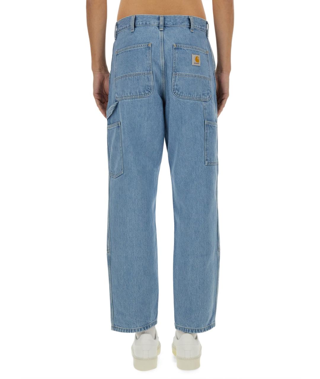 CARHARTT WIP Синие хлопковые прямые джинсы, фото 3