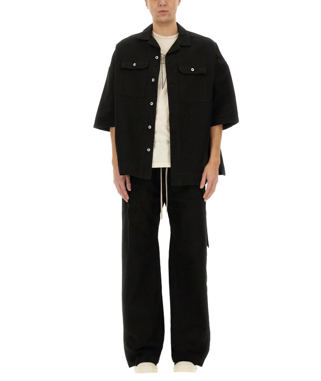 RICK OWENS DRKSHDW Черная хлопковая кэжуал рубашка, фото 3