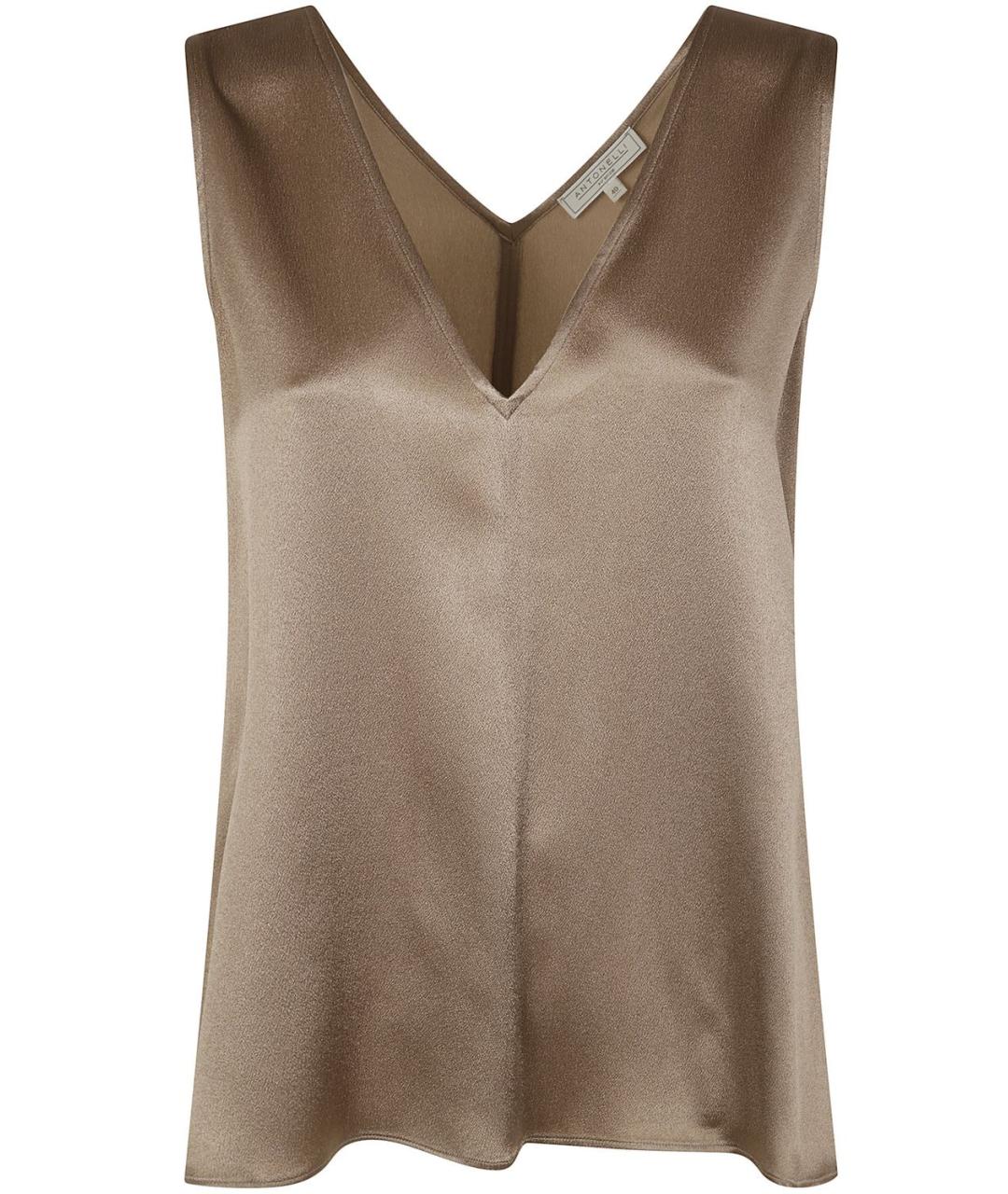 ANTONELLI FIRENZE Коричневая майка, фото 1