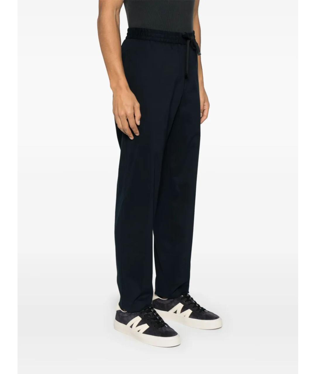 MONCLER Синие хлопковые повседневные брюки, фото 3