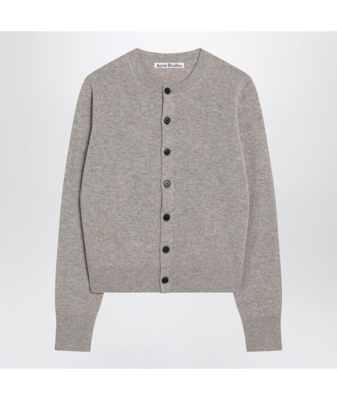 ACNE STUDIOS Серый шерстяной кардиган, фото 3