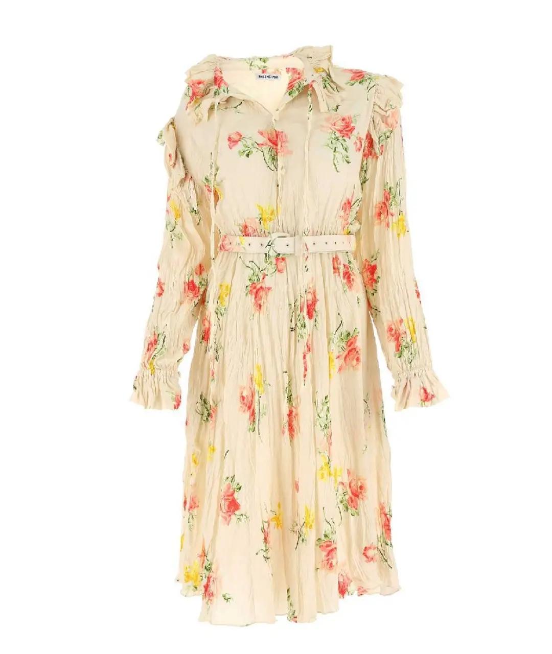 BALENCIAGA Мульти шелковое повседневное платье, фото 1