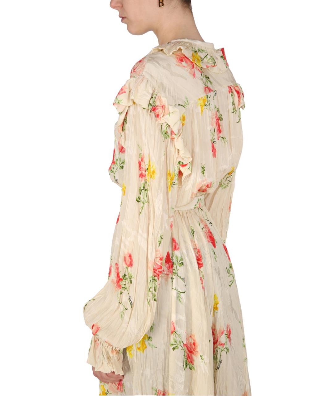 BALENCIAGA Мульти шелковое повседневное платье, фото 5