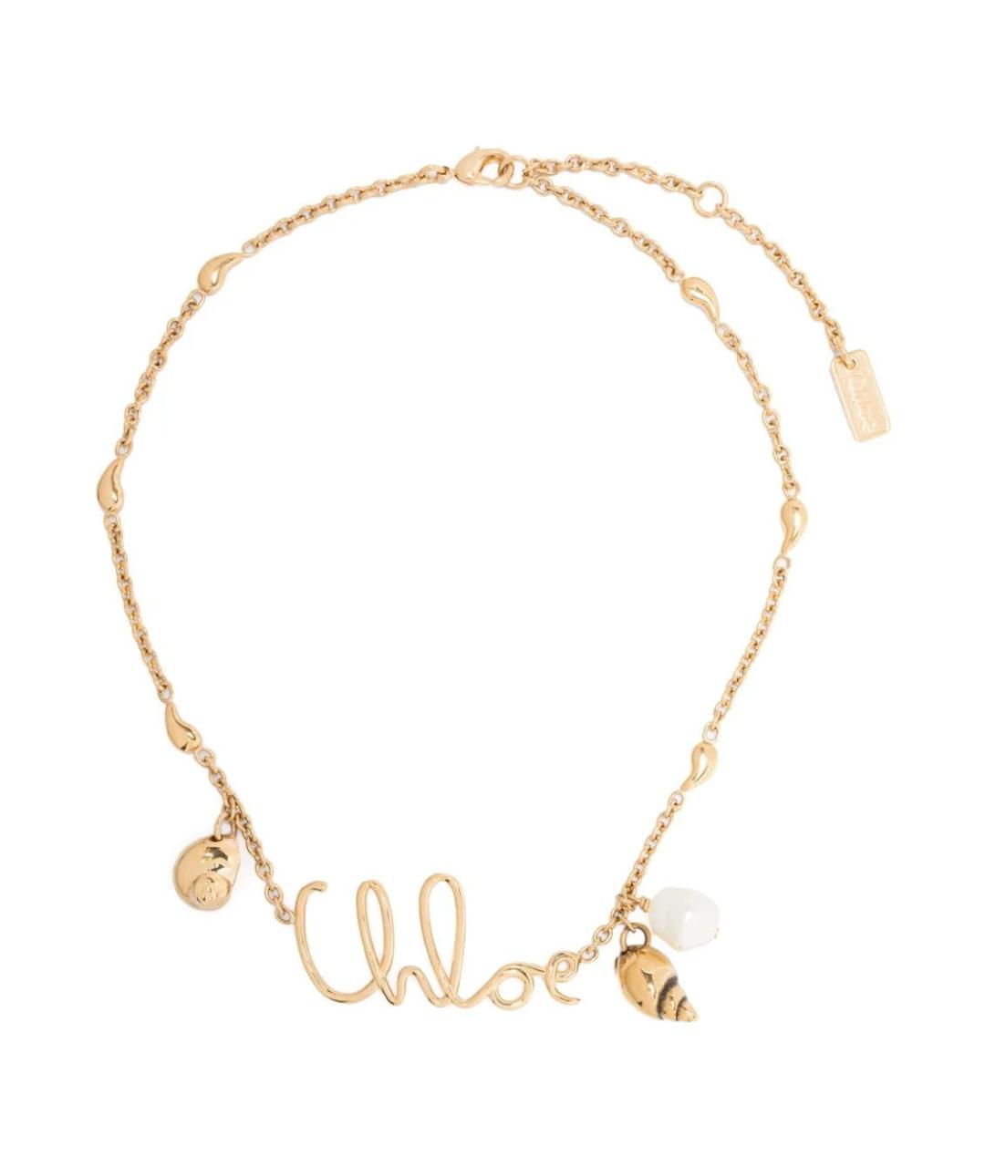 CHLOE Золотая латунная подвеска, фото 1