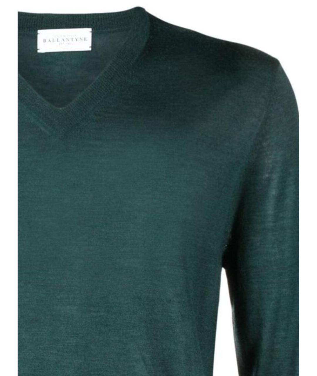 BALLANTYNE Зеленый шерстяной джемпер / свитер, фото 2
