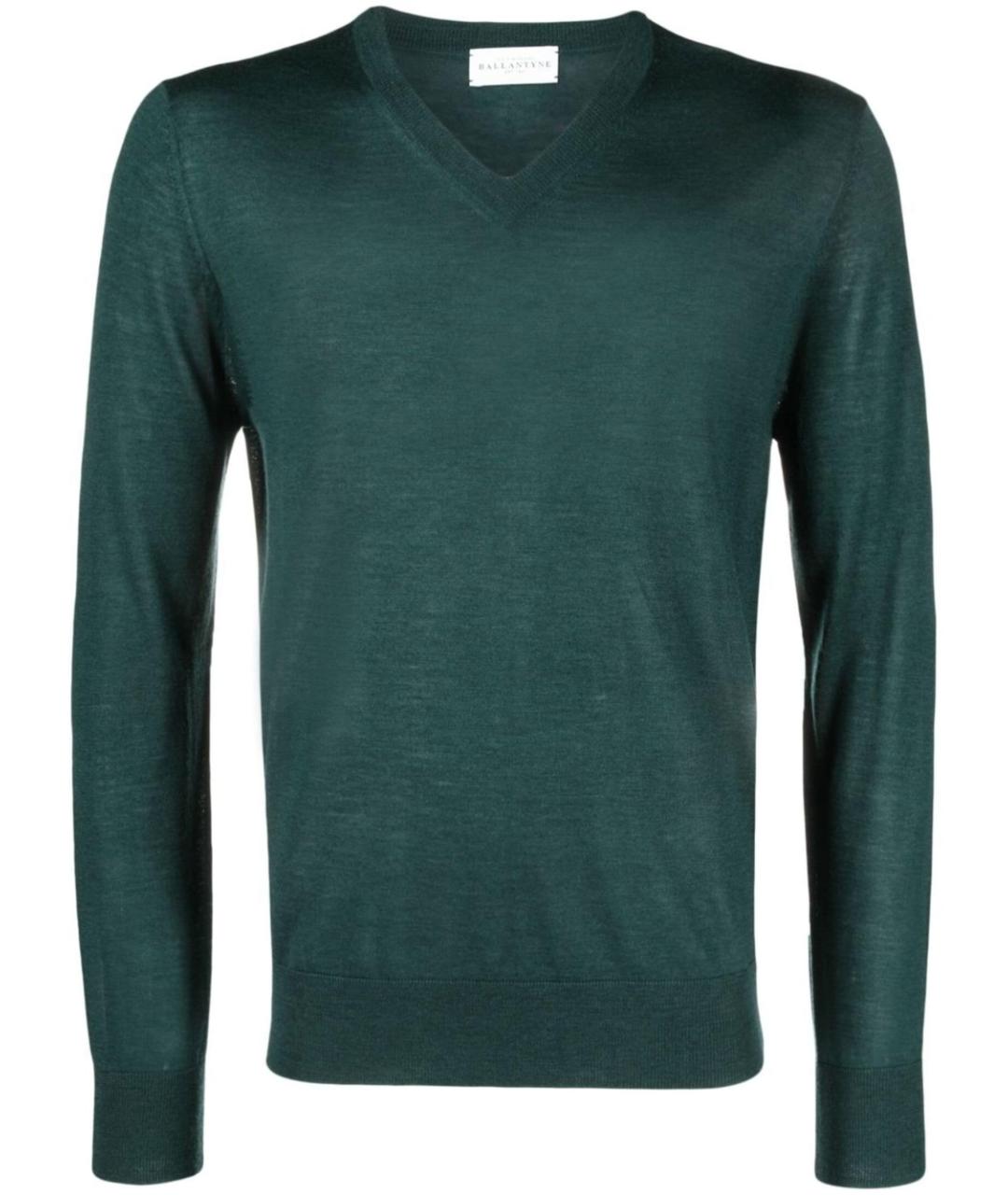 BALLANTYNE Зеленый шерстяной джемпер / свитер, фото 1