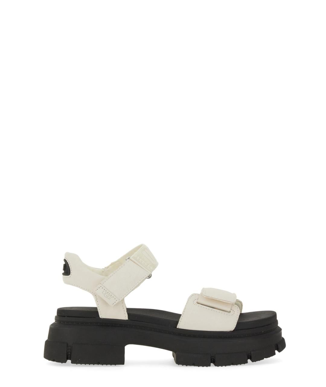 UGG AUSTRALIA Белые кожаные сандалии, фото 1