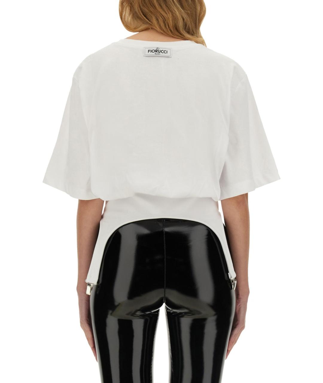 FIORUCCI Белая хлопковая футболка, фото 3