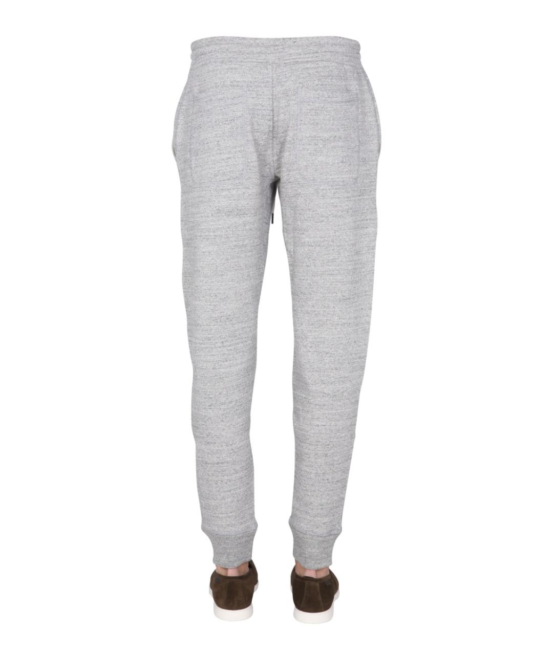 TOM FORD Серые хлопковые повседневные брюки, фото 4