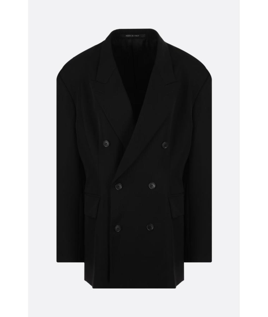 BALENCIAGA Черный шерстяной жакет/пиджак, фото 6