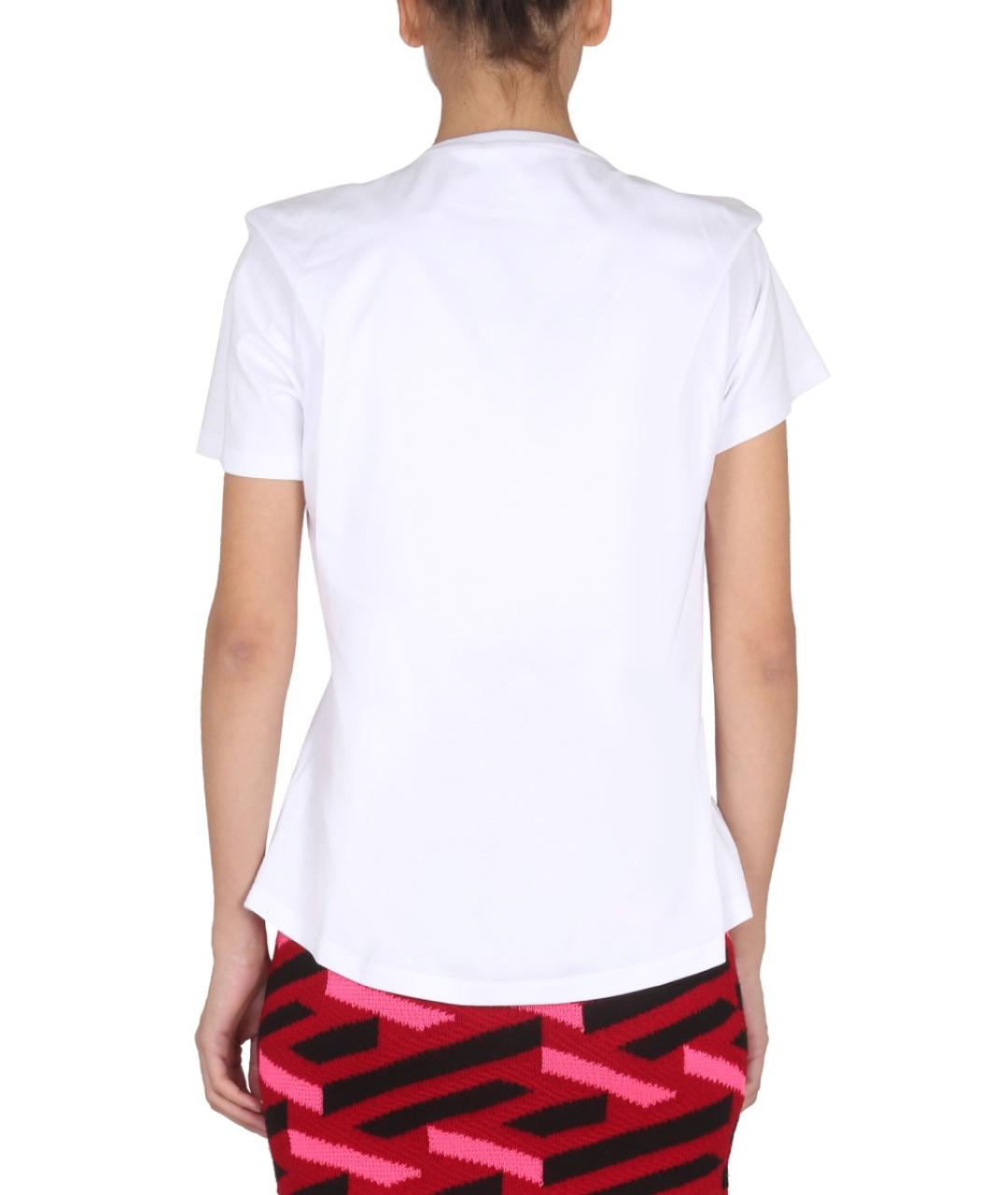 VERSACE Белая хлопковая футболка, фото 4