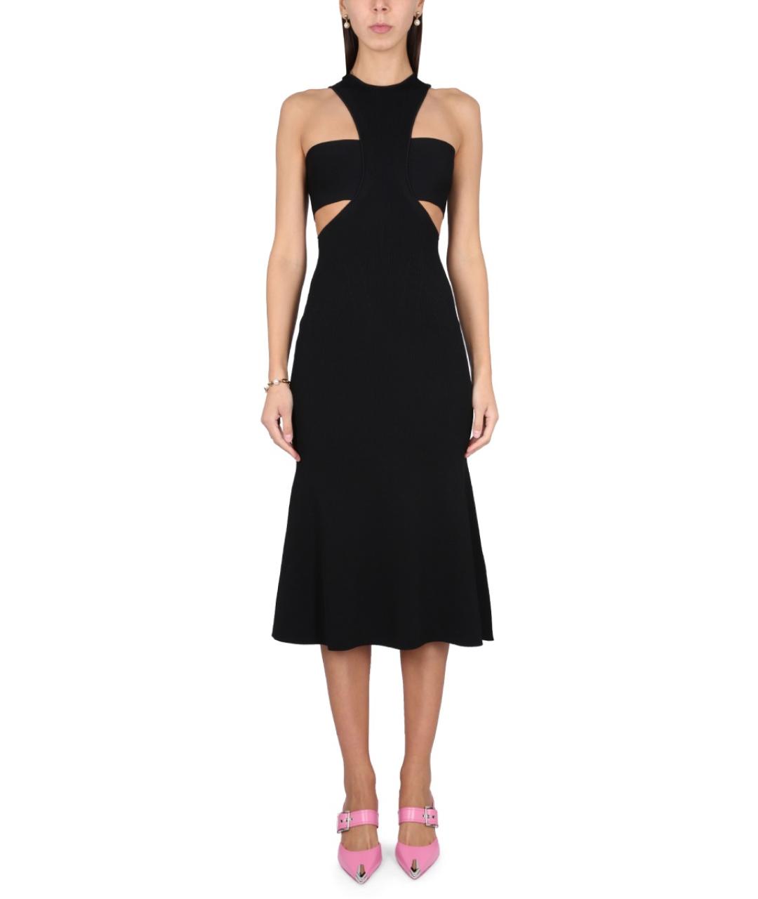 ALEXANDER MCQUEEN Черное вискозное вечернее платье, фото 2