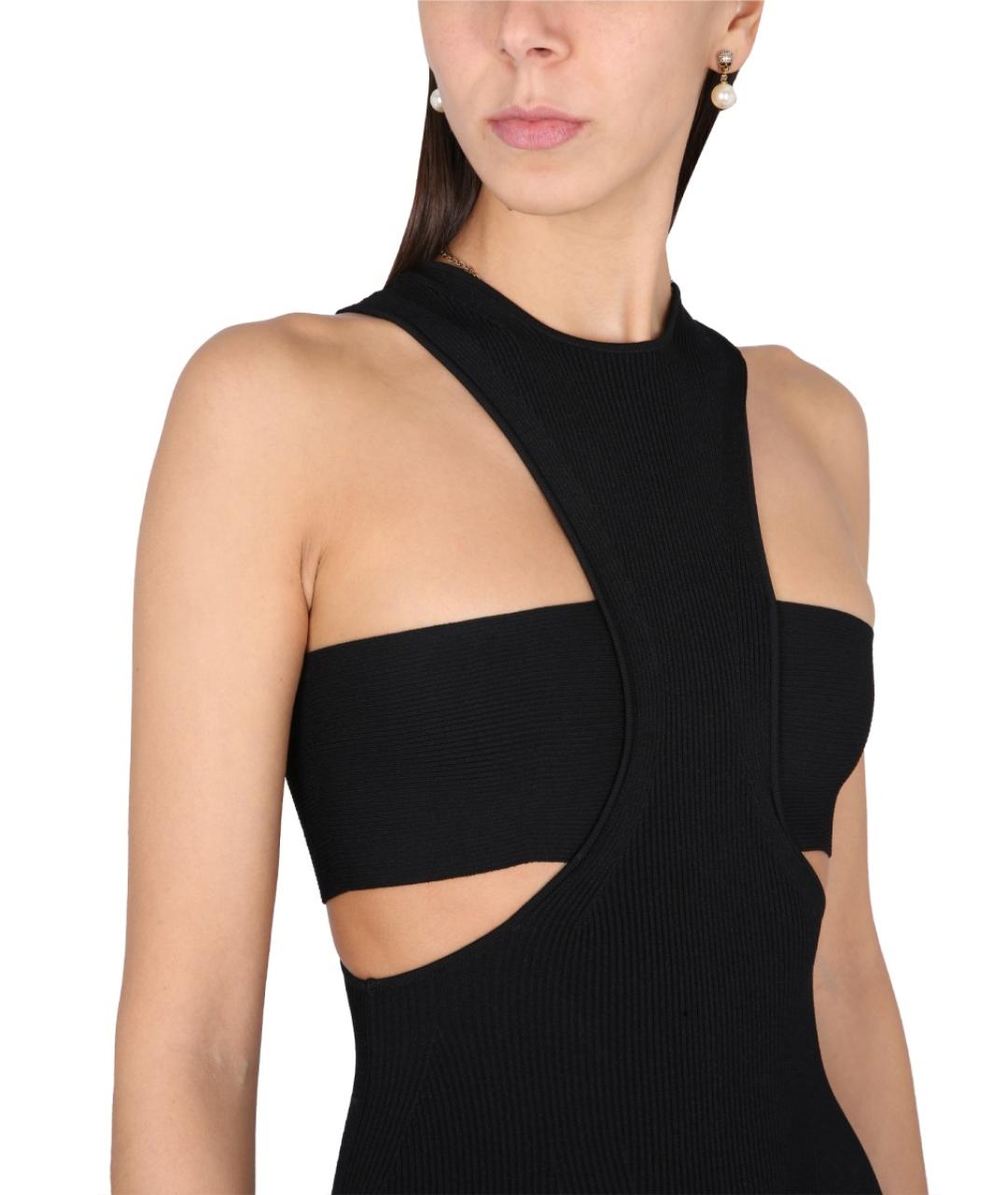 ALEXANDER MCQUEEN Черное вискозное вечернее платье, фото 5