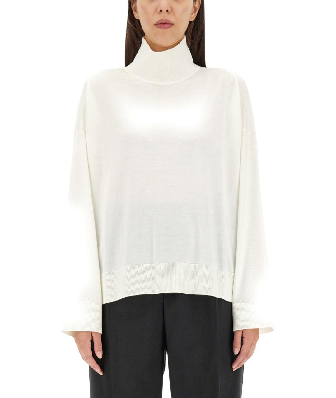 BOTTEGA VENETA Белый шерстяной джемпер / свитер, фото 5