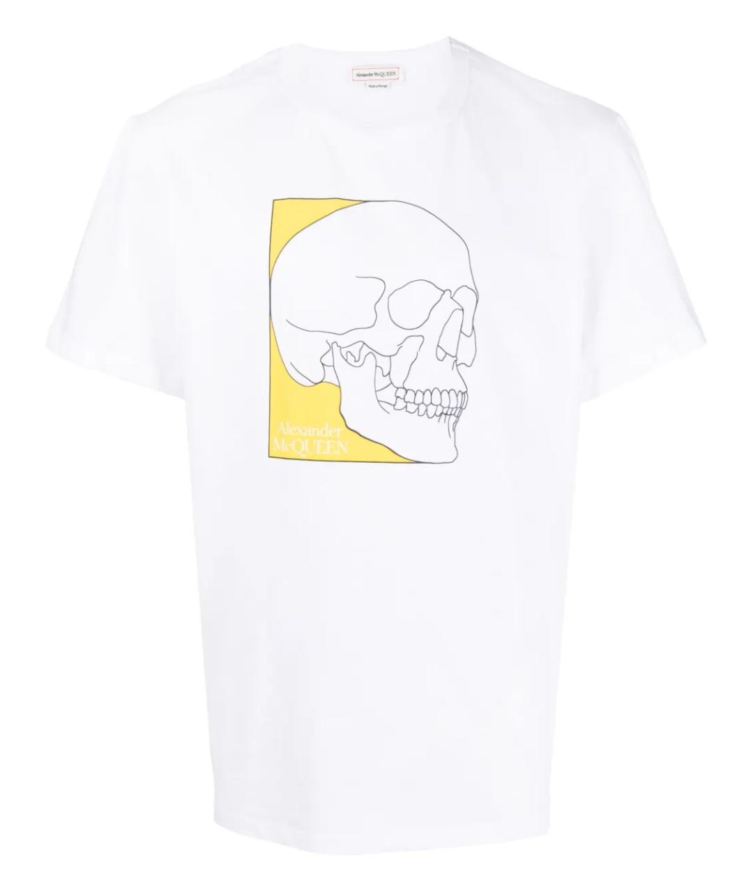 ALEXANDER MCQUEEN Белая хлопковая футболка, фото 1