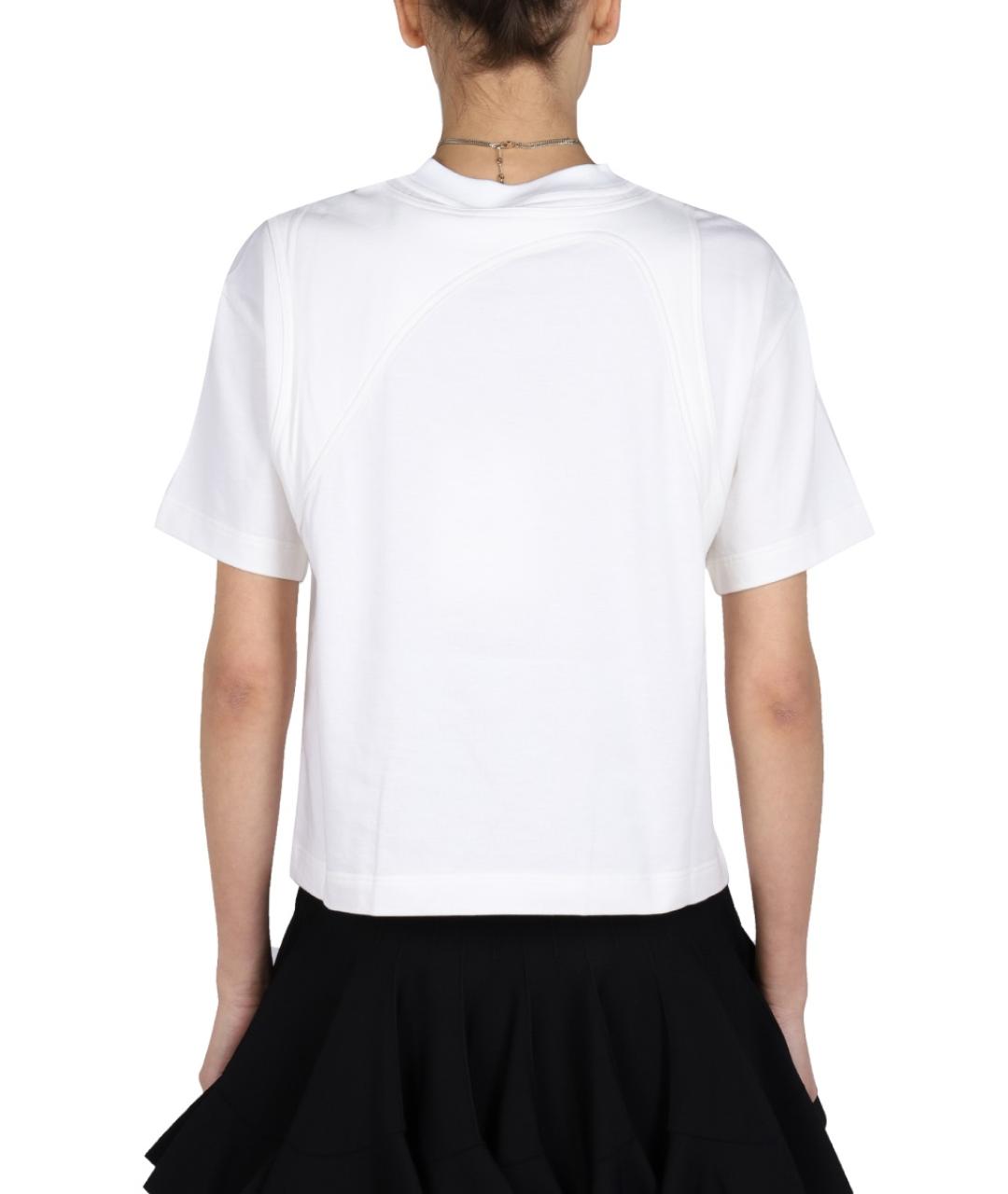 ALEXANDER MCQUEEN Белая хлопковая футболка, фото 4