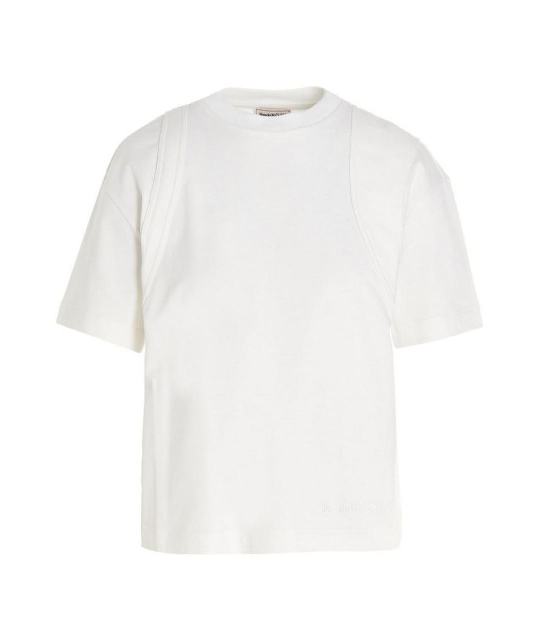 ALEXANDER MCQUEEN Белая хлопковая футболка, фото 1