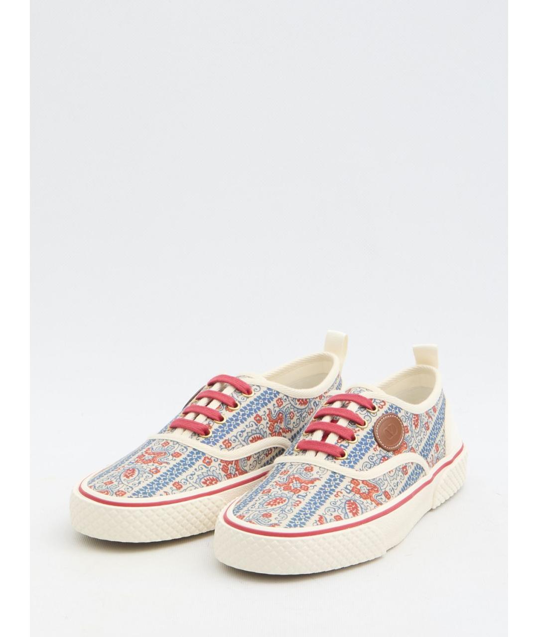 VALENTINO Мульти кожаные низкие кроссовки / кеды, фото 2