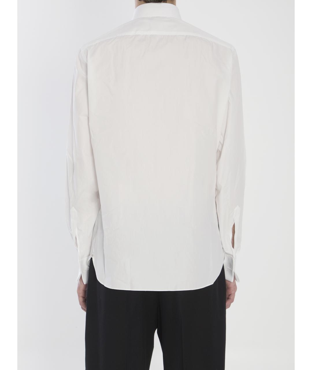 BORRIELLO Белая хлопковая классическая рубашка, фото 3
