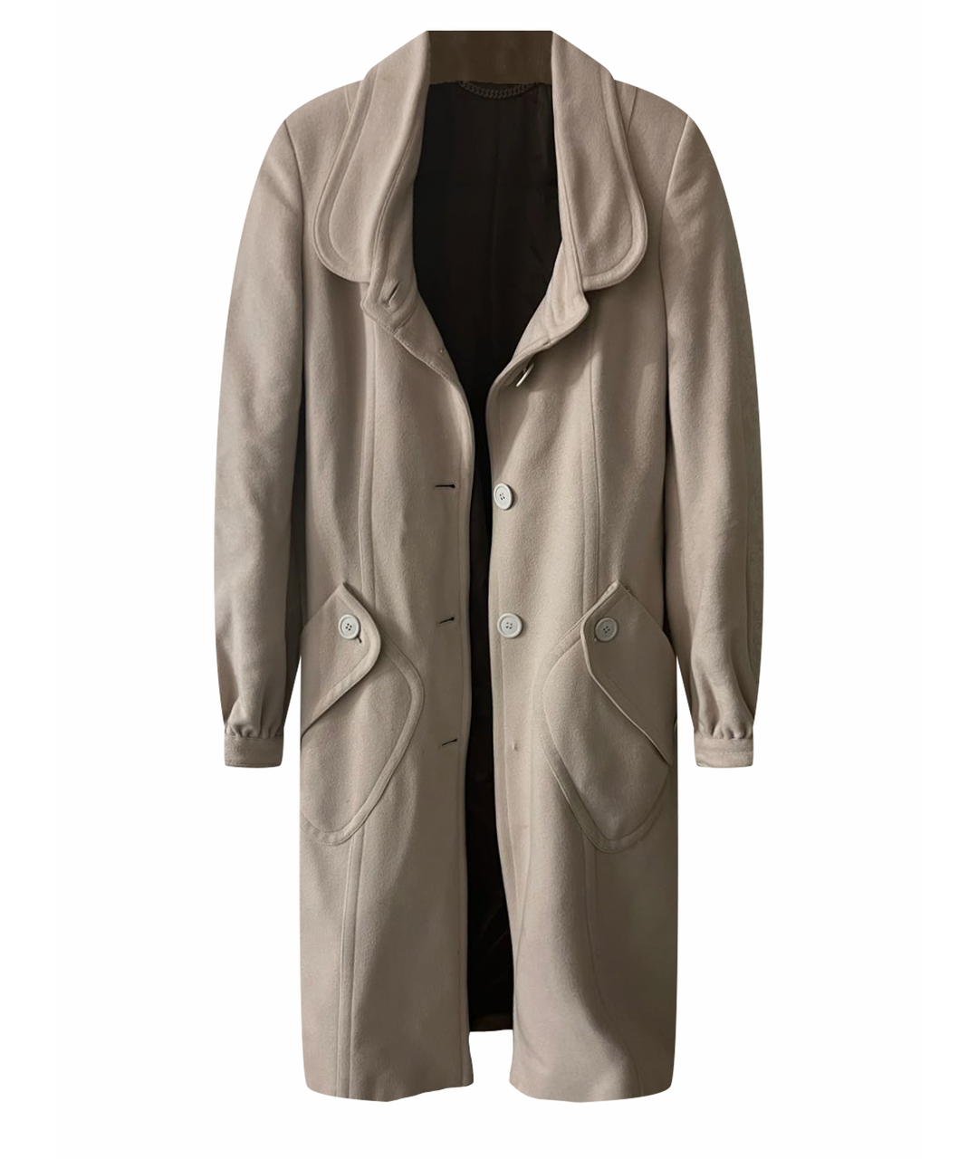 BURBERRY Бежевое шерстяное пальто, фото 1