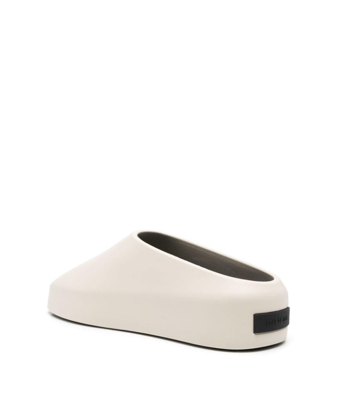 FEAR OF GOD Белые синтетические шлепанцы, фото 3