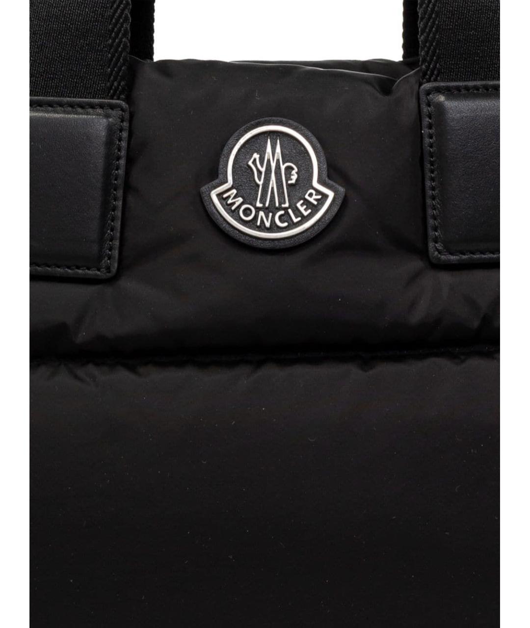 MONCLER Черная синтетическая сумка тоут, фото 4