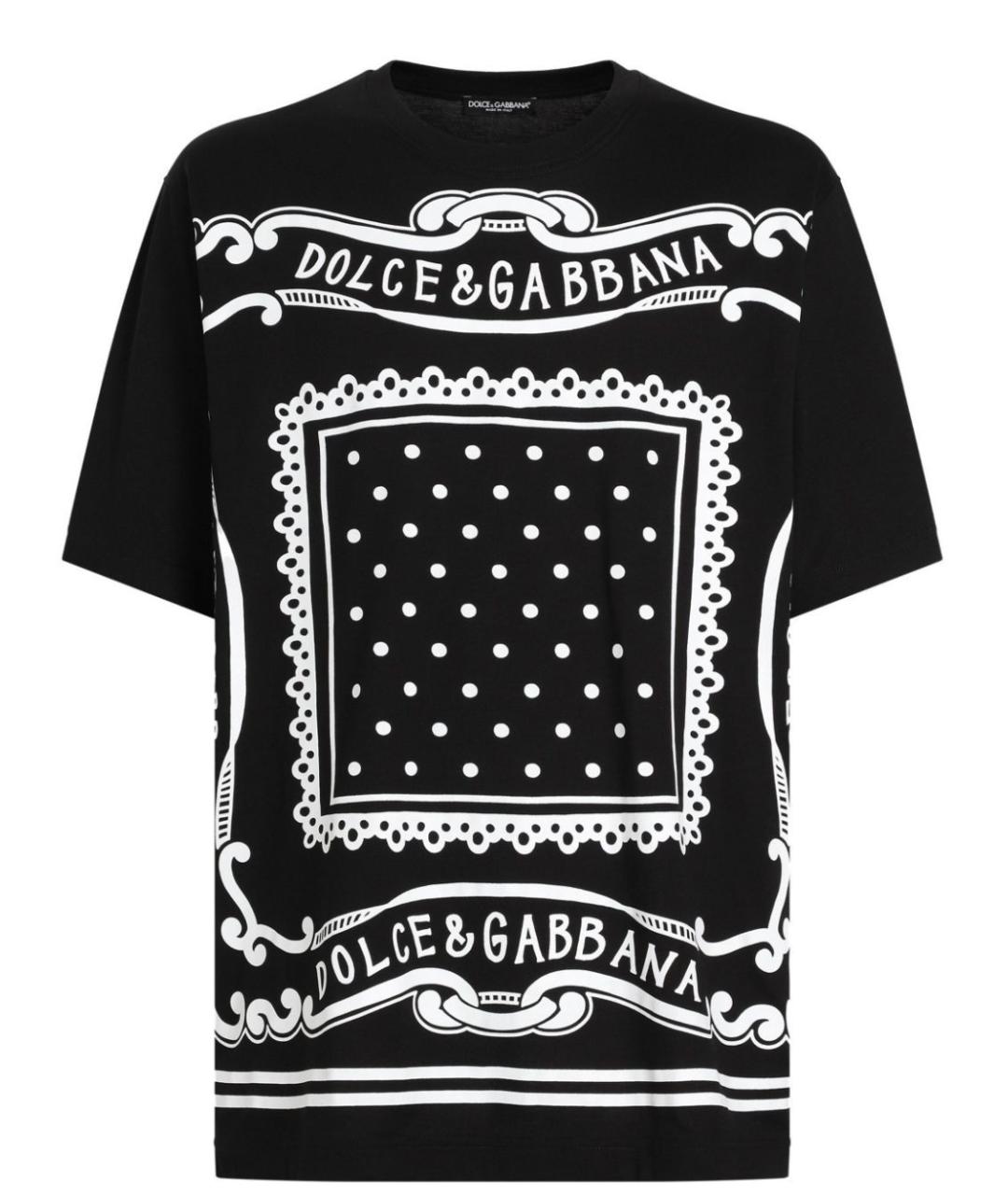 DOLCE&GABBANA Черная хлопковая футболка, фото 1