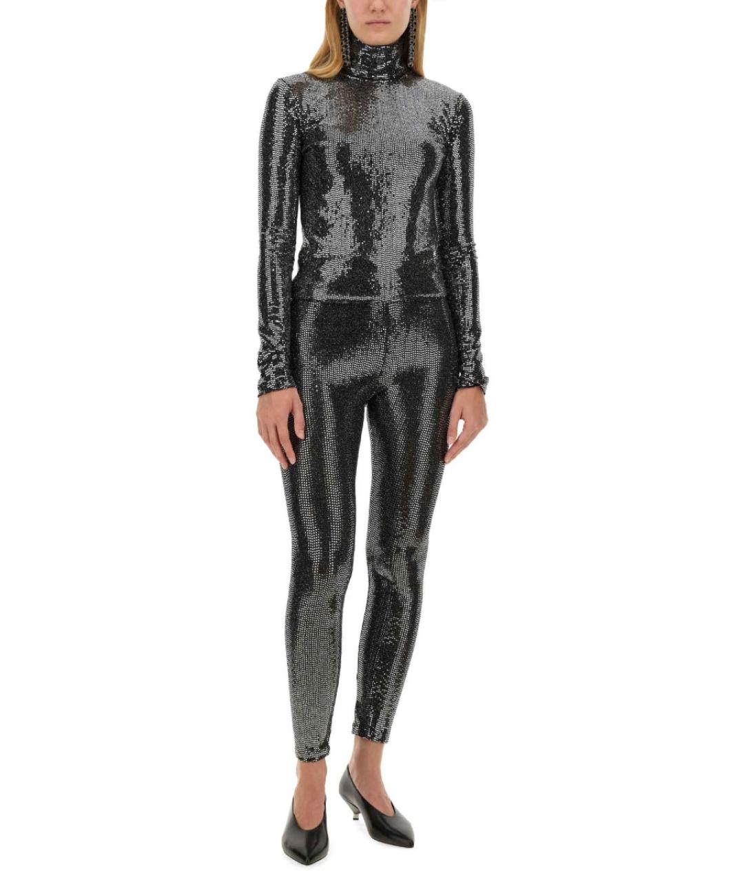 ISABEL MARANT Серебряные полиэстеровые брюки узкие, фото 3