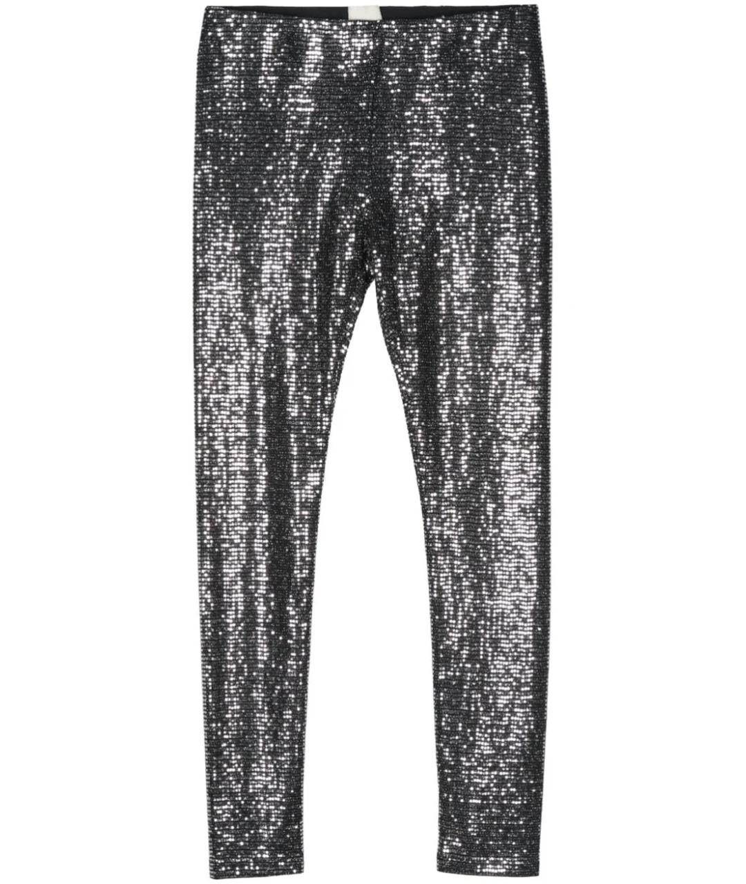 ISABEL MARANT Серебряные полиэстеровые брюки узкие, фото 1