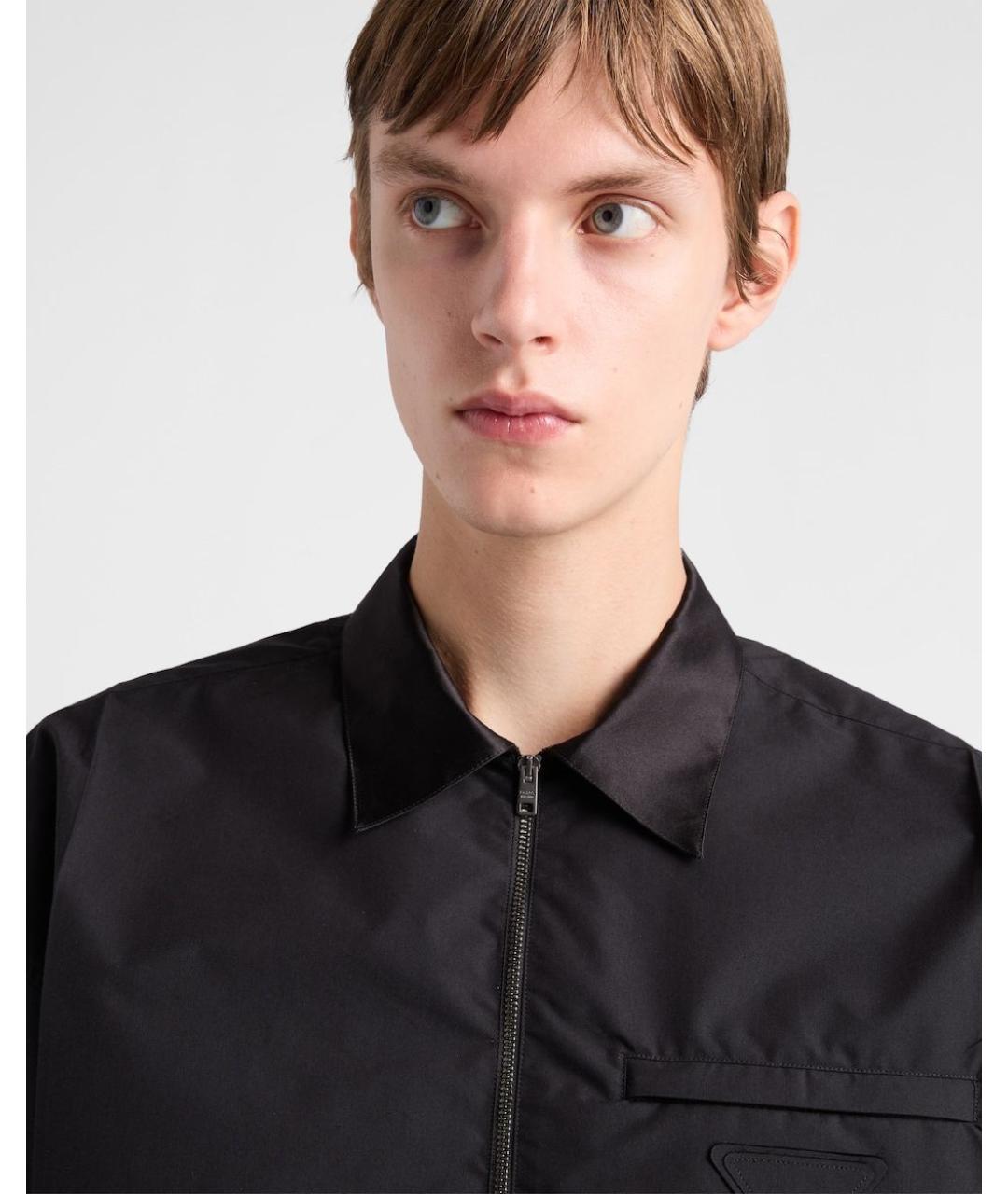 PRADA Черная хлопковая кэжуал рубашка, фото 3