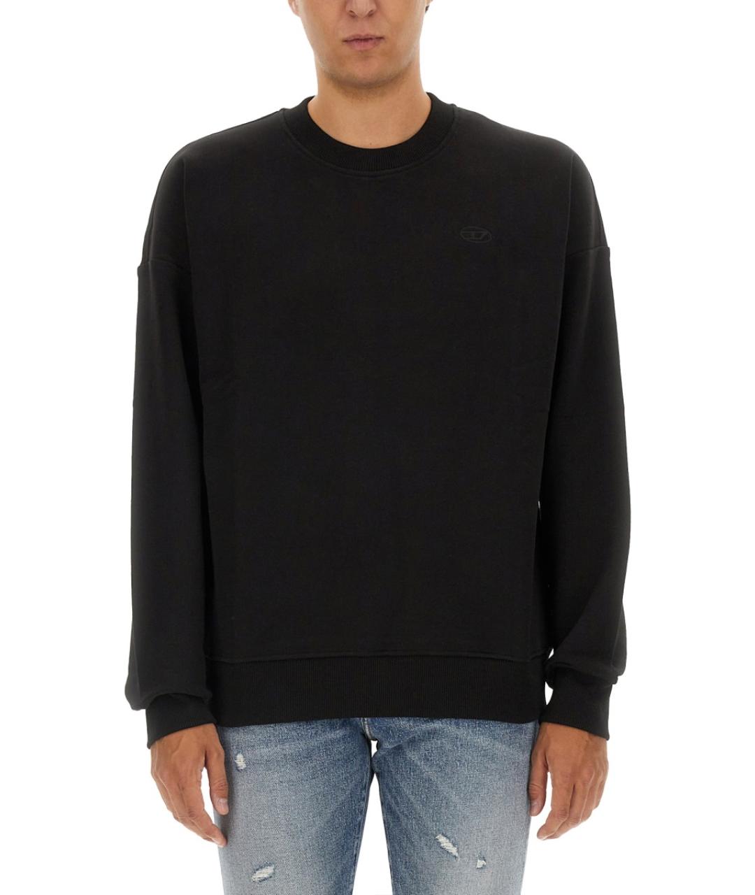 DIESEL Черный хлопковый джемпер / свитер, фото 2