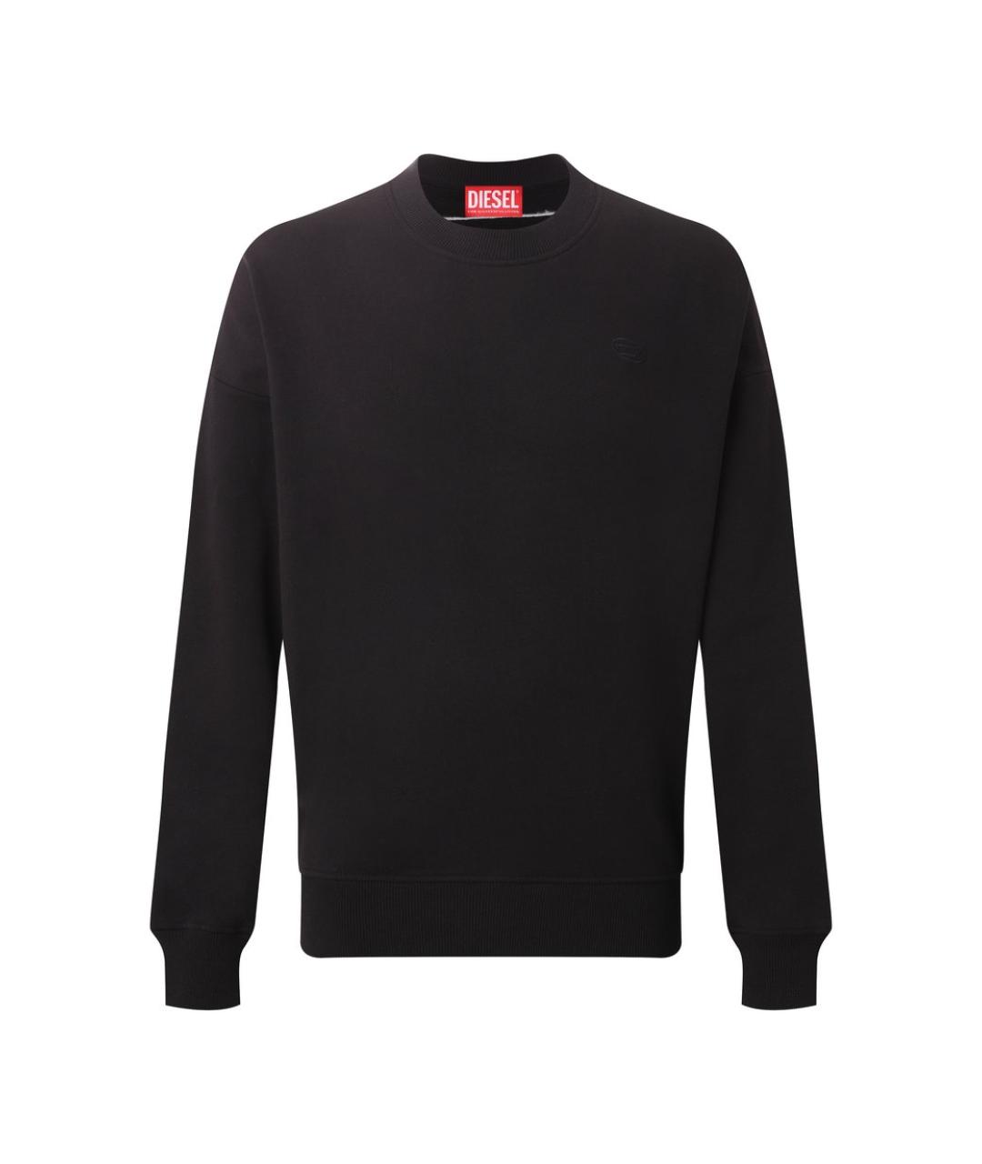 DIESEL Черный хлопковый джемпер / свитер, фото 1